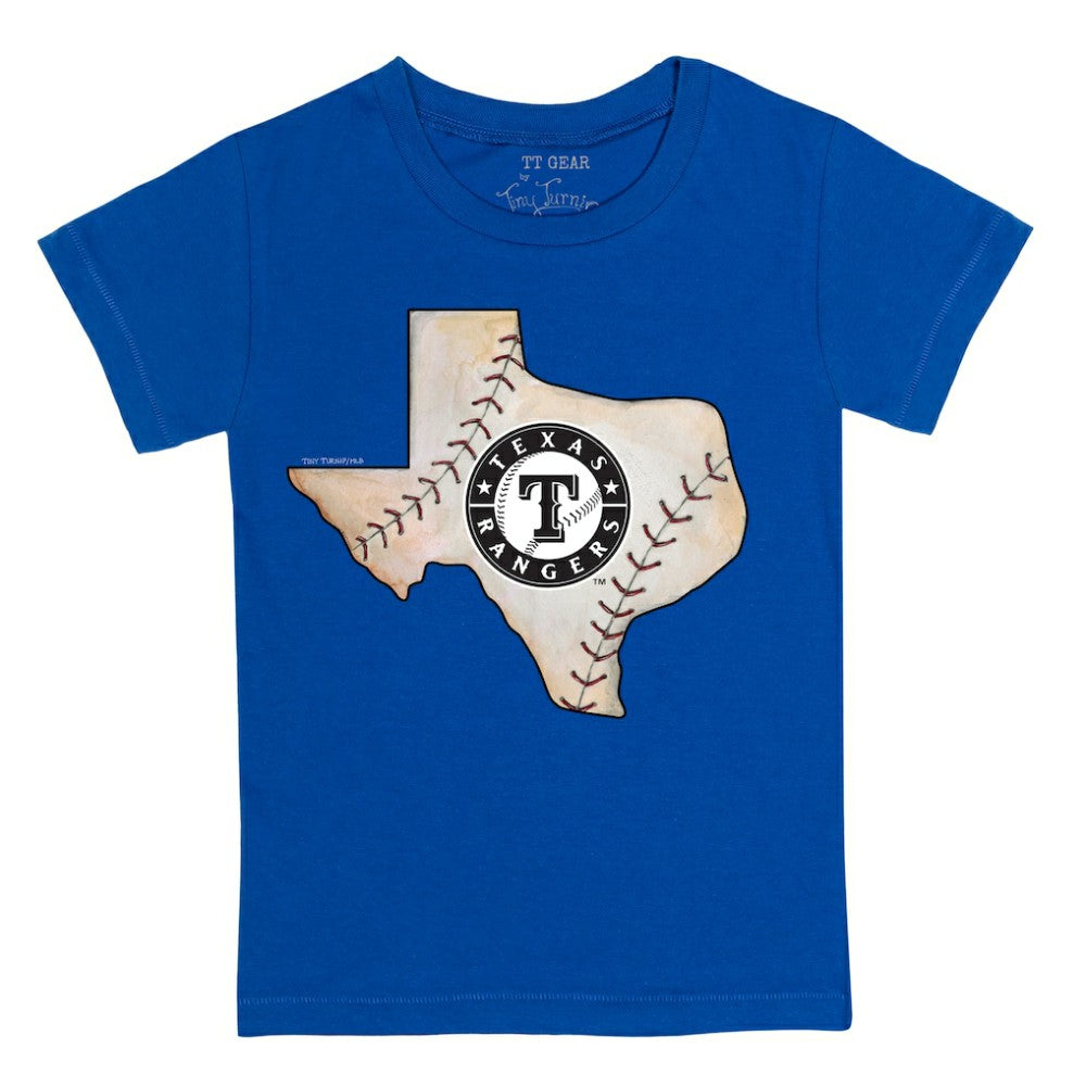Texas Rangers Tiny Turnip Youth State Outline T-Shirt - Royal T-shirts