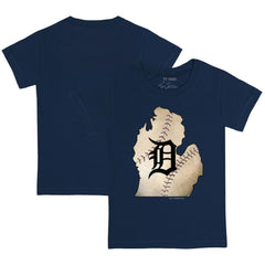 Detroit Tigers Tiny Turnip Youth State Outline T-Shirt - Navy T-shirts