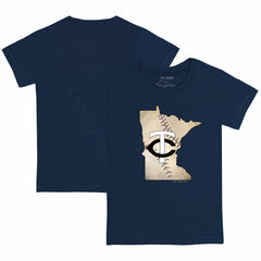 Minnesota Twins Tiny Turnip Youth State Outline T-Shirt - Navy T-shirts