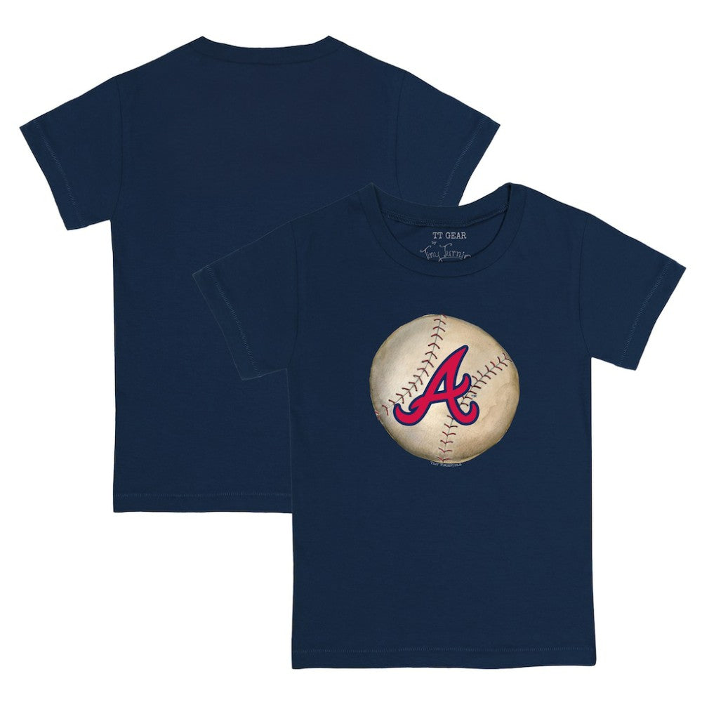 Atlanta Braves Tiny Turnip Youth Stitched Baseball T-Shirt - Navy T-shirts
