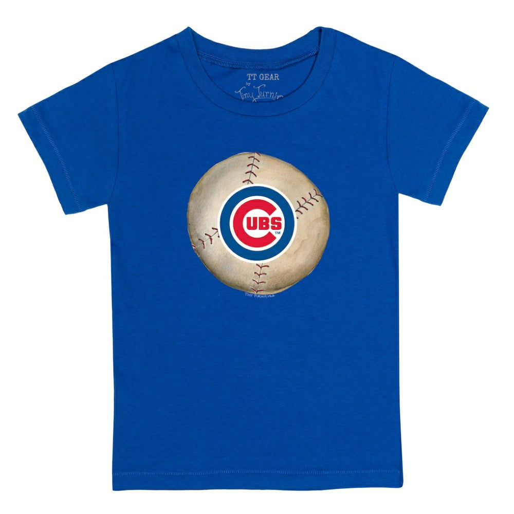 Chicago Cubs Tiny Turnip Youth Stitched Baseball T-Shirt - Royal T-shirts