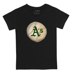 Athletics Tiny Turnip Youth Stitched Baseball T-Shirt - Black T-shirts