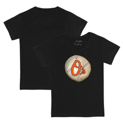 Baltimore Orioles Tiny Turnip Youth Stitched Baseball T-Shirt - Black T-shirts
