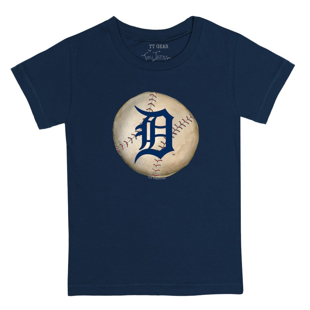 Detroit Tigers Tiny Turnip Youth Stitched Baseball T-Shirt - Navy T-shirts