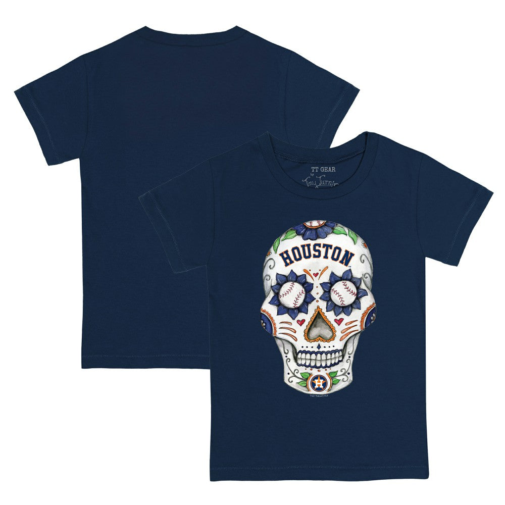 Houston Astros Tiny Turnip Youth Sugar Skull T-Shirt - Navy T-shirts
