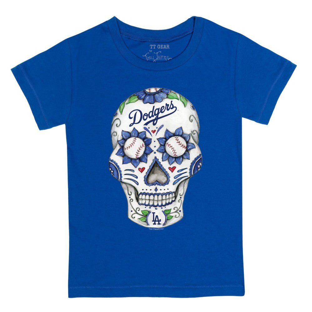 Los Angeles Dodgers Tiny Turnip Youth Sugar Skull T-Shirt - Royal T-shirts
