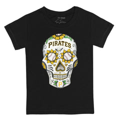 Pittsburgh Pirates Tiny Turnip Youth Sugar Skull T-Shirt - Black T-shirts