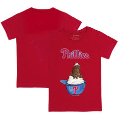 Philadelphia Phillies Tiny Turnip Youth Sundae Helmet T-Shirt - Red T-shirts
