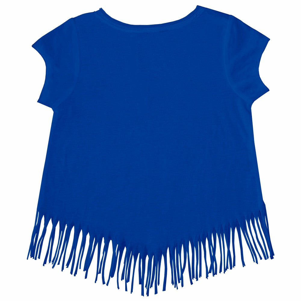 Kansas City Royals Tiny Turnip Girls Youth Tiara Heart Fringe T-Shirt - Royal T-shirts