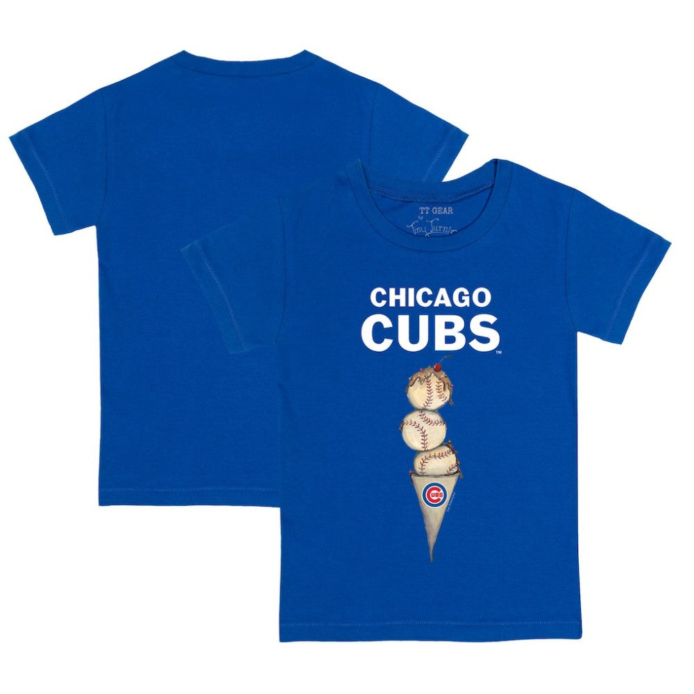 Chicago Cubs Tiny Turnip Youth Triple Scoop T-Shirt - Royal T-shirts