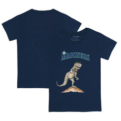 Seattle Mariners Tiny Turnip Youth TT Rex T-Shirt - Navy T-shirts