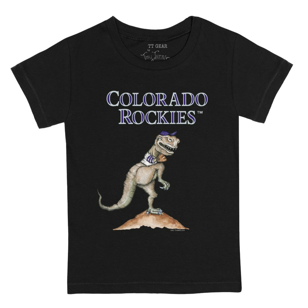 Colorado Rockies Tiny Turnip Youth TT Rex T-Shirt - Black T-shirts