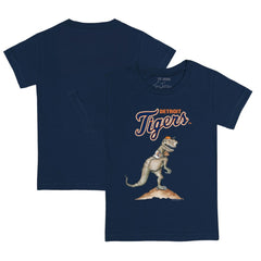 Detroit Tigers Tiny Turnip Youth TT Rex T-Shirt - Navy T-shirts