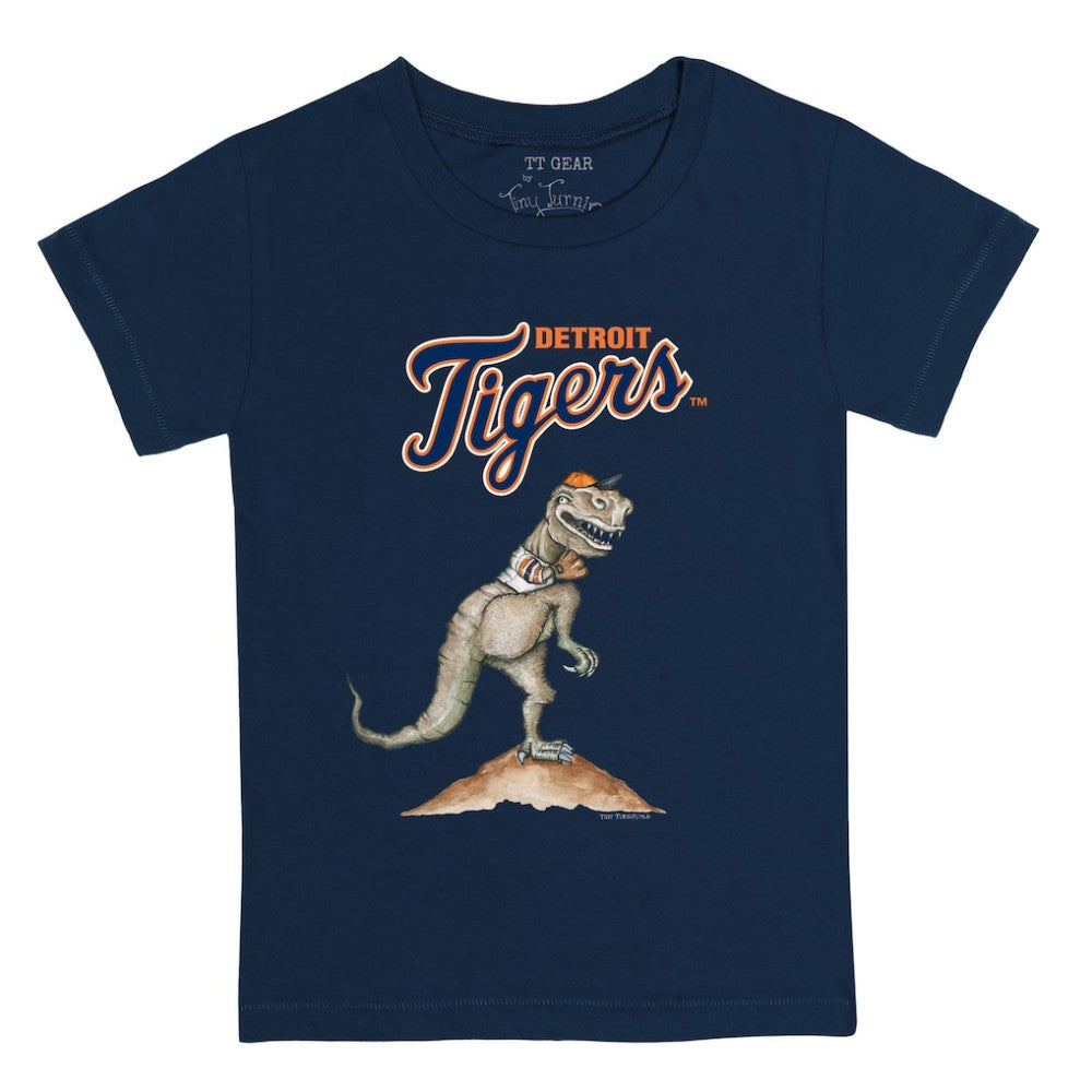 Detroit Tigers Tiny Turnip Youth TT Rex T-Shirt - Navy T-shirts