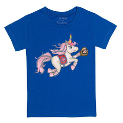 Chicago Cubs Tiny Turnip Youth Unicorn T-Shirt - Royal T-shirts