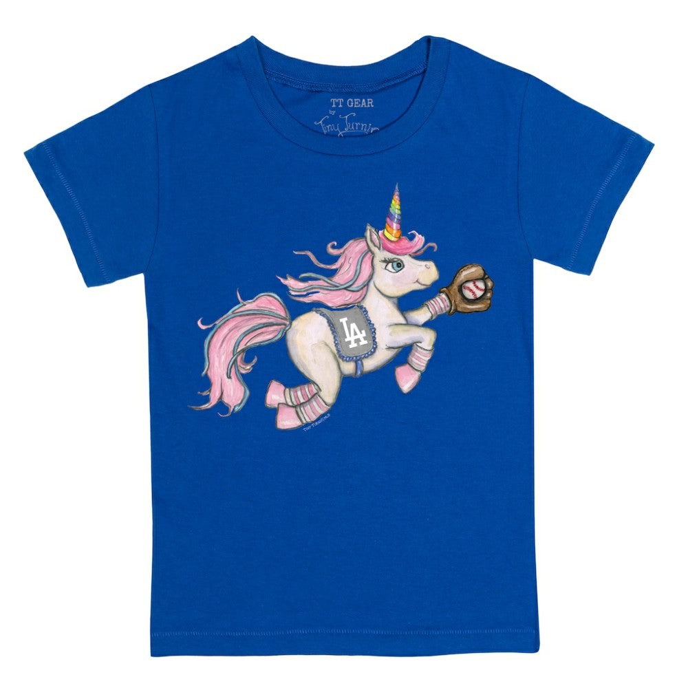 Los Angeles Dodgers Tiny Turnip Youth Unicorn T-Shirt - Royal T-shirts