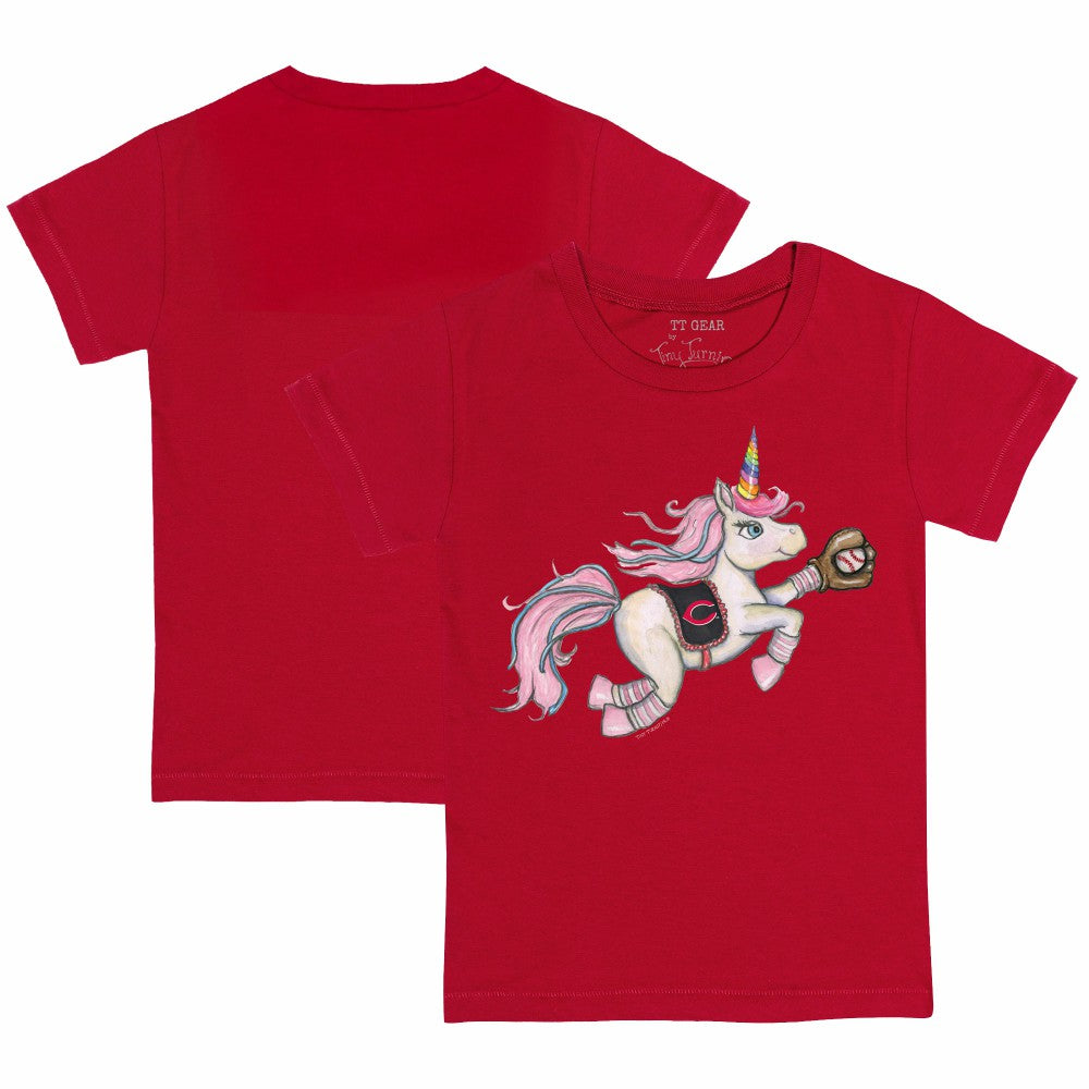 Cincinnati Reds Tiny Turnip Youth Unicorn T-Shirt - Red T-shirts