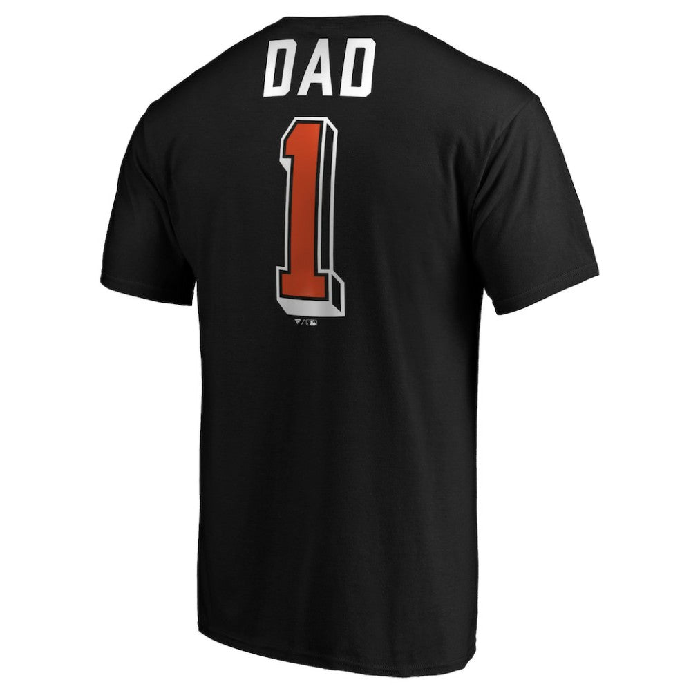Baltimore Orioles Number One Dad T-Shirt - Black T-shirts