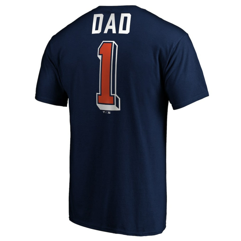 Detroit Tigers Number One Dad T-Shirt - Navy T-shirts