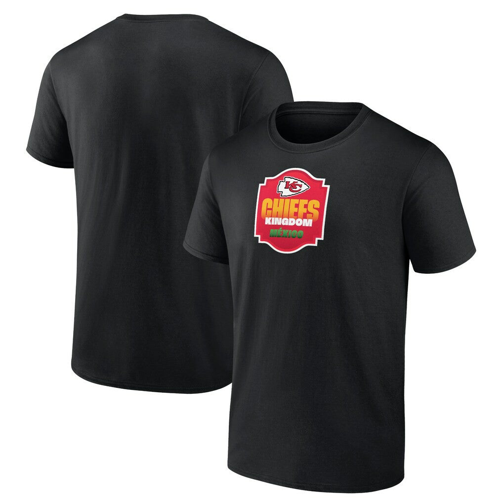 Kansas City Chiefs Kingdom Mexico T-Shirt - Black T-shirts