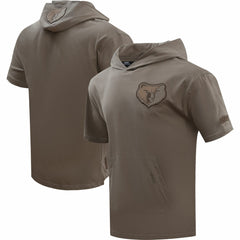 Memphis Grizzlies Pro Standard Neutrals Short Sleeve Pullover Hoodie Brown