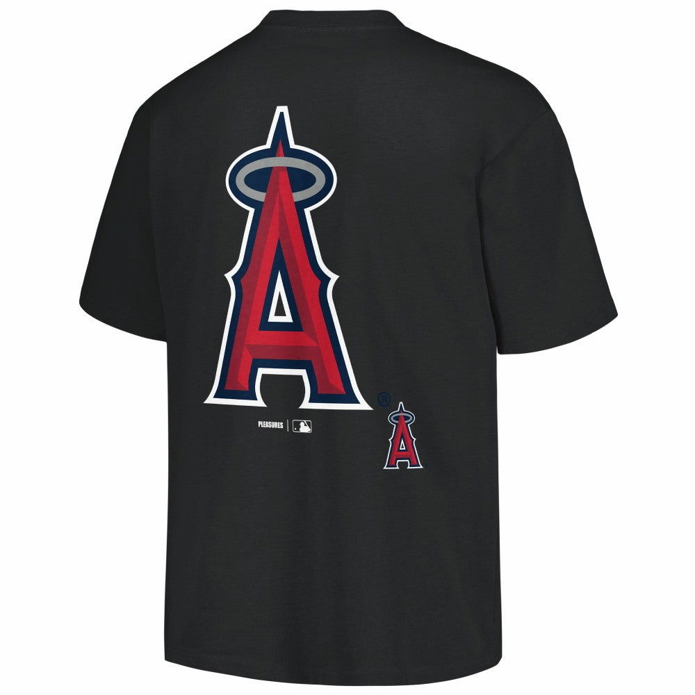 Los Angeles Angels PLEASURES Ballpark T-Shirt - Black T-shirts