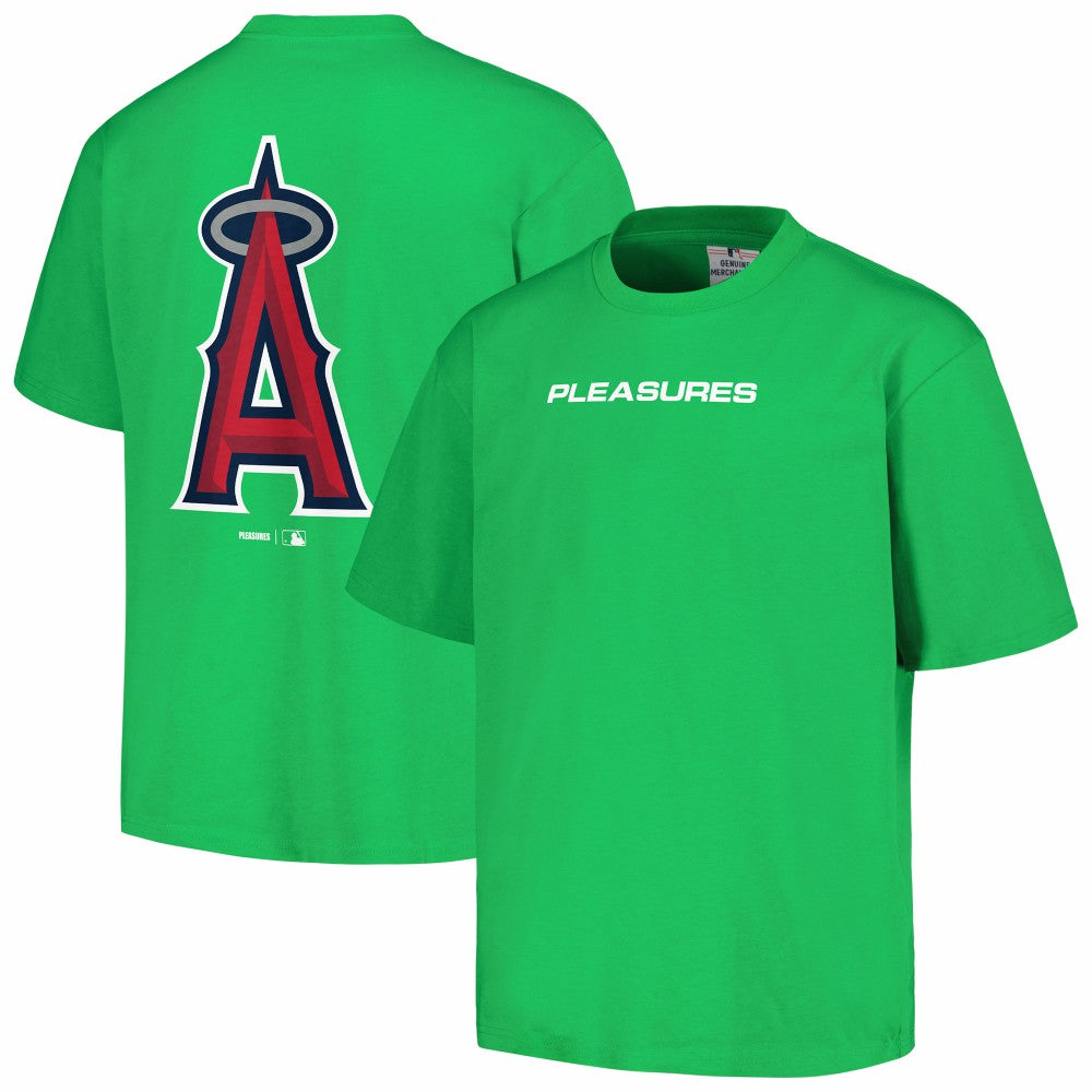 Los Angeles Angels PLEASURES Ballpark T-Shirt - Green T-shirts