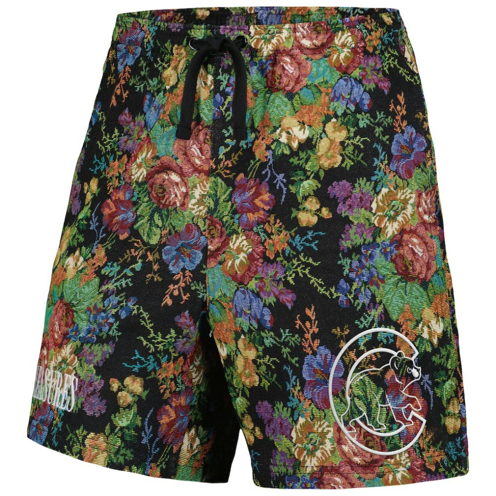 Chicago Cubs PLEASURES Floral Shorts - Black Shorts