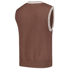 Boston Red Sox PLEASURES Knit V-Neck Pullover Sweater Vest - Brown Pullover
