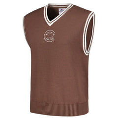 Chicago Cubs PLEASURES Knit V-Neck Pullover Sweater Vest - Brown Pullover