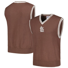 St. Louis Cardinals PLEASURES Knit V-Neck Pullover Sweater Vest - Brown Pullover