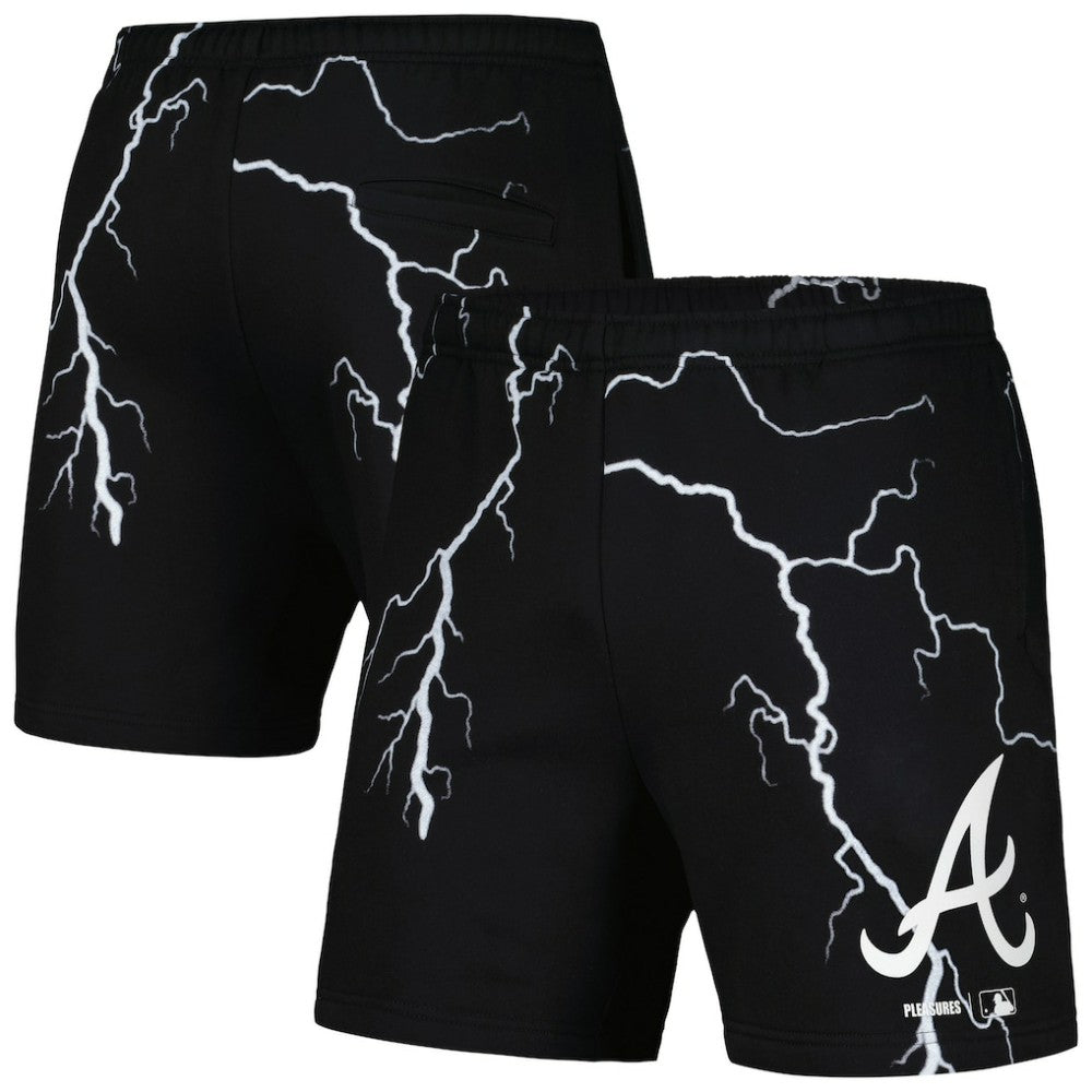 Atlanta Braves PLEASURES Lightning Shorts - Black Shorts