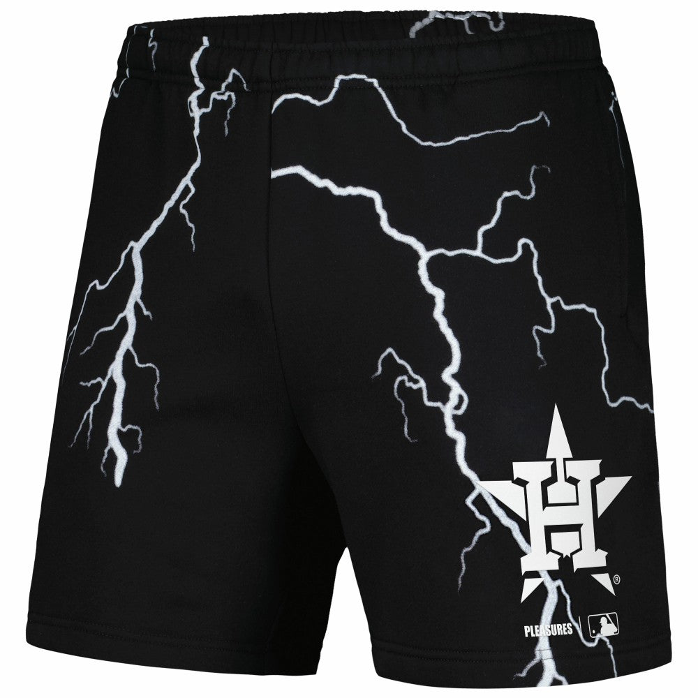 Houston Astros PLEASURES Lightning Shorts - Black Shorts
