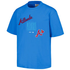 Atlanta Braves PLEASURES Repurpose T-Shirt - Blue T-shirts