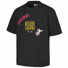 Cincinnati Reds PLEASURES Repurpose T-Shirt - Black T-shirts