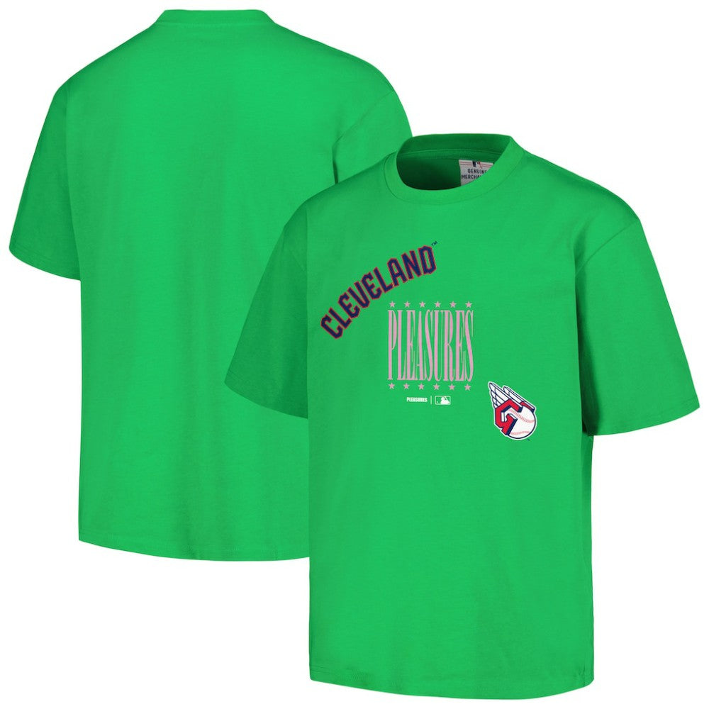 Cleveland Guardians PLEASURES Repurpose T-Shirt - Green T-shirts