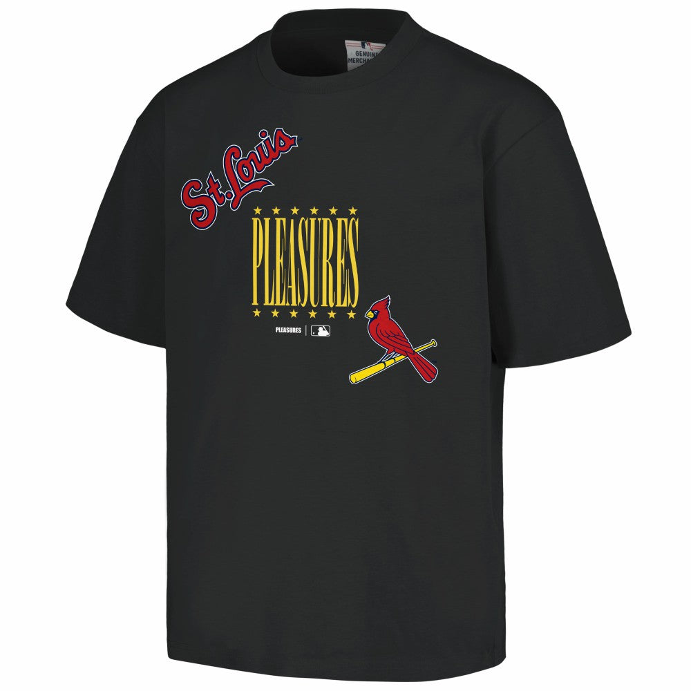 St. Louis Cardinals PLEASURES Repurpose T-Shirt - Black T-shirts