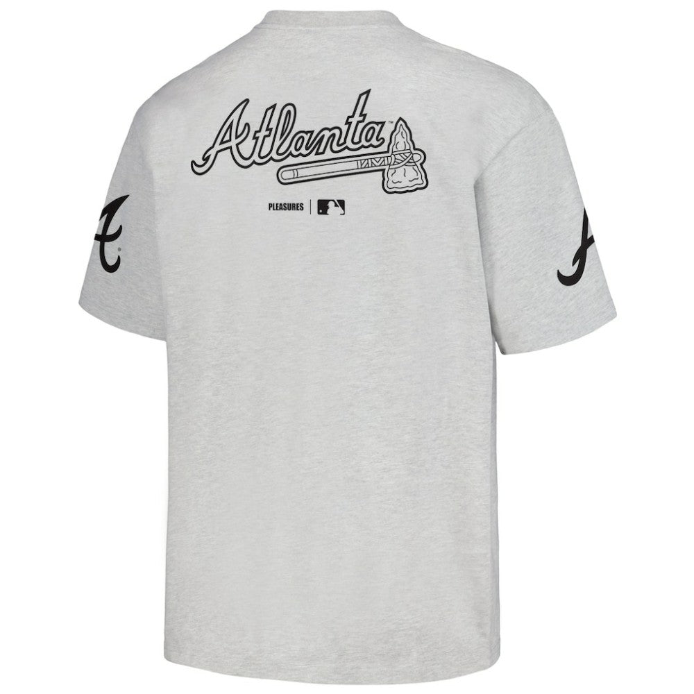 Atlanta Braves PLEASURES Team T-Shirt - Gray T-shirts