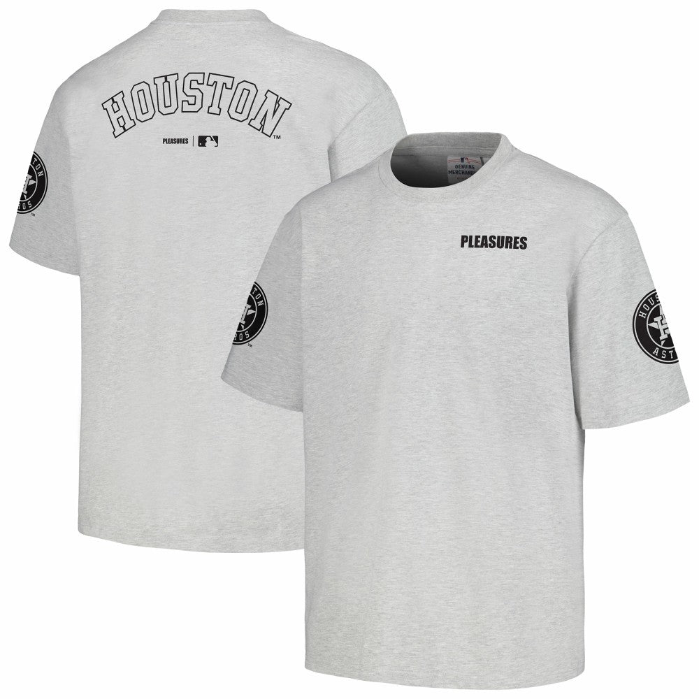 Houston Astros PLEASURES Team T-Shirt - Gray T-shirts