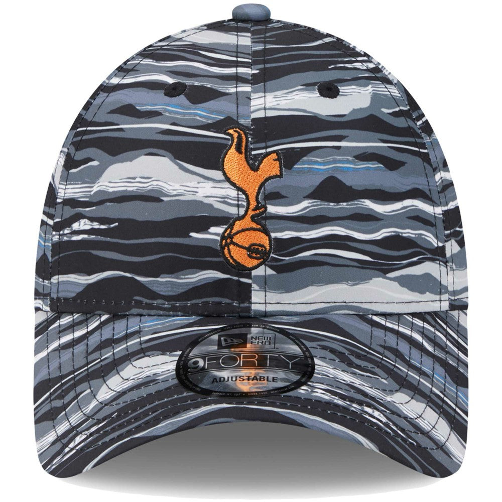 Tottenham Hotspur New Era Wave All Over Print 9FORTY Adjustable Hat Black - New Era sale