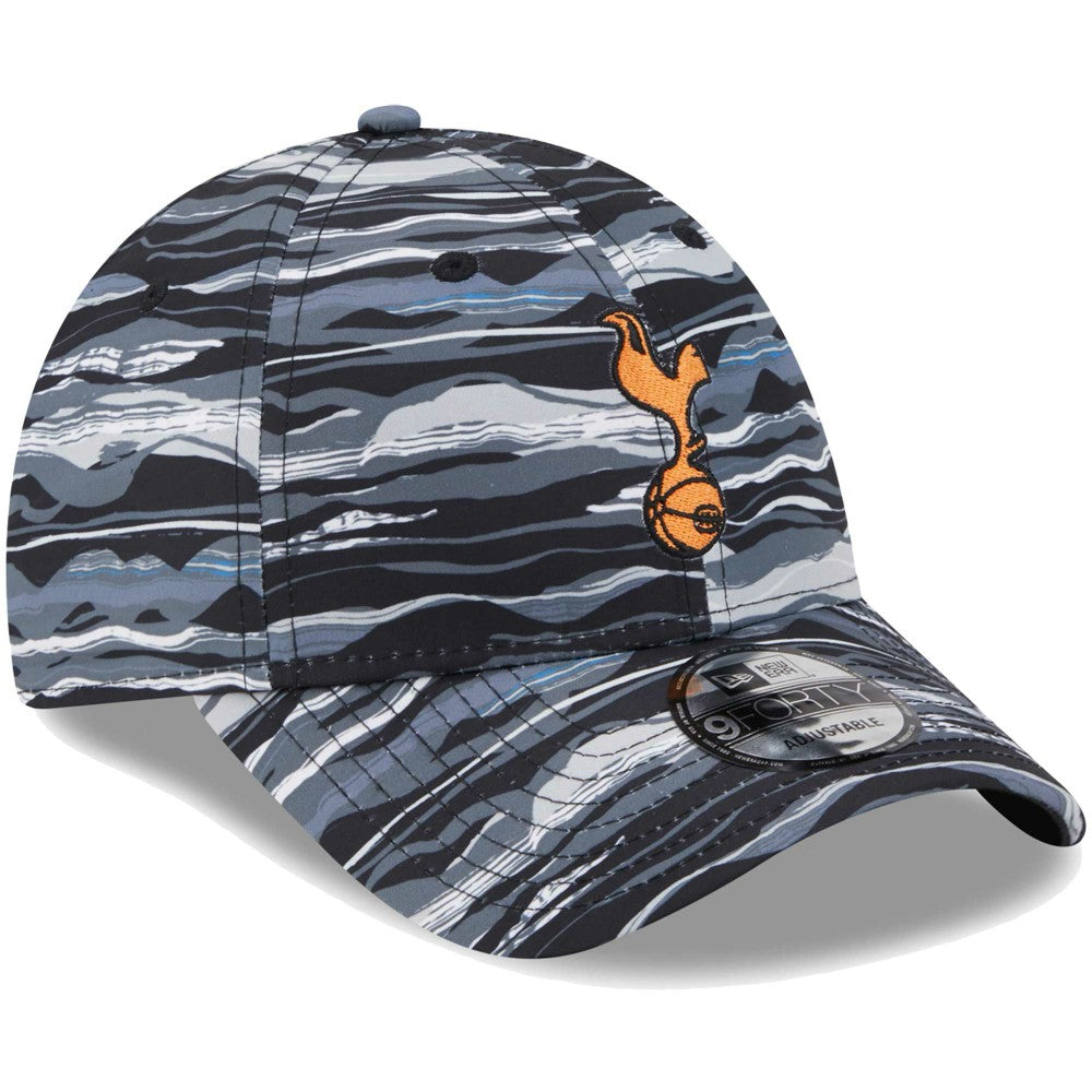 Tottenham Hotspur New Era Wave All Over Print 9FORTY Adjustable Hat Black - New Era sale