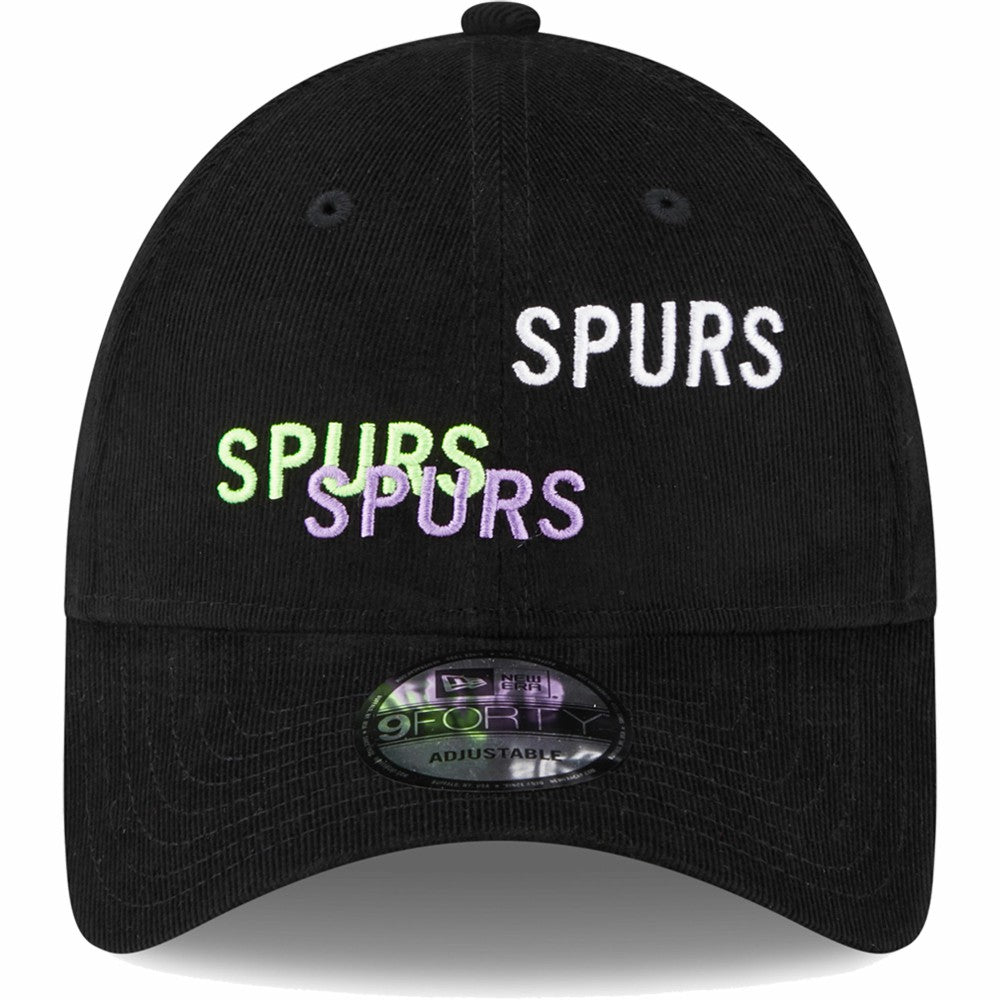 Tottenham Hotspur New Era Triple Wordmark 9FORTY Adjustable Hat Black - New Era for sale
