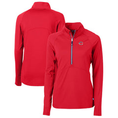 Cincinnati Reds Cutter & Buck Women's Americana Logo Adapt Eco Knit Stretch Recycled Half-Zip Pullover Top - Red Pullover
