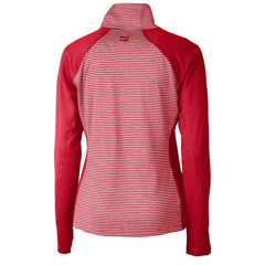 Boston Red Sox Cutter & Buck Women's Americana Logo Forge Tonal Stripe Stretch Half-Zip Pullover Top - Cardinal Pullover