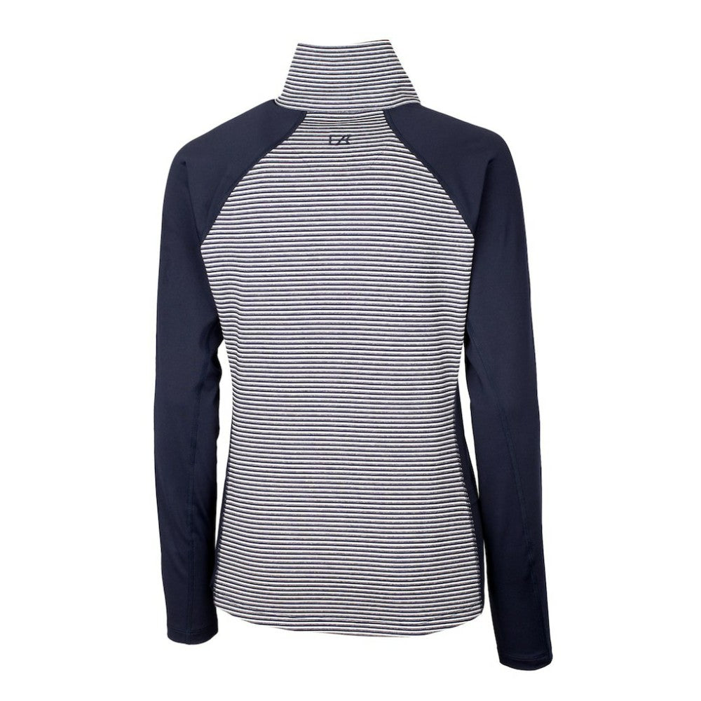 Minnesota Twins Cutter & Buck Women's Americana Logo Forge Tonal Stripe Stretch Half-Zip Pullover Top - Navy Pullover