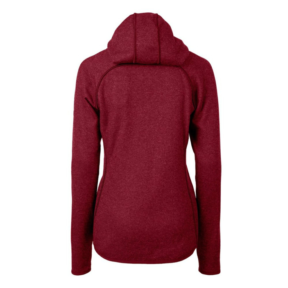 Pittsburgh Pirates Cutter & Buck Women's Americana Logo Mainsail Sweater-Knit Full-Zip Hoodie - Cardinal Hoodies
