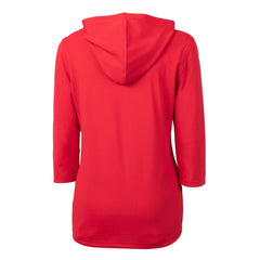 Cleveland Guardians Cutter & Buck Women's Americana Logo DryTec Virtue Eco Pique Recycled Half-Zip Pullover Hoodie - Red Hoodies