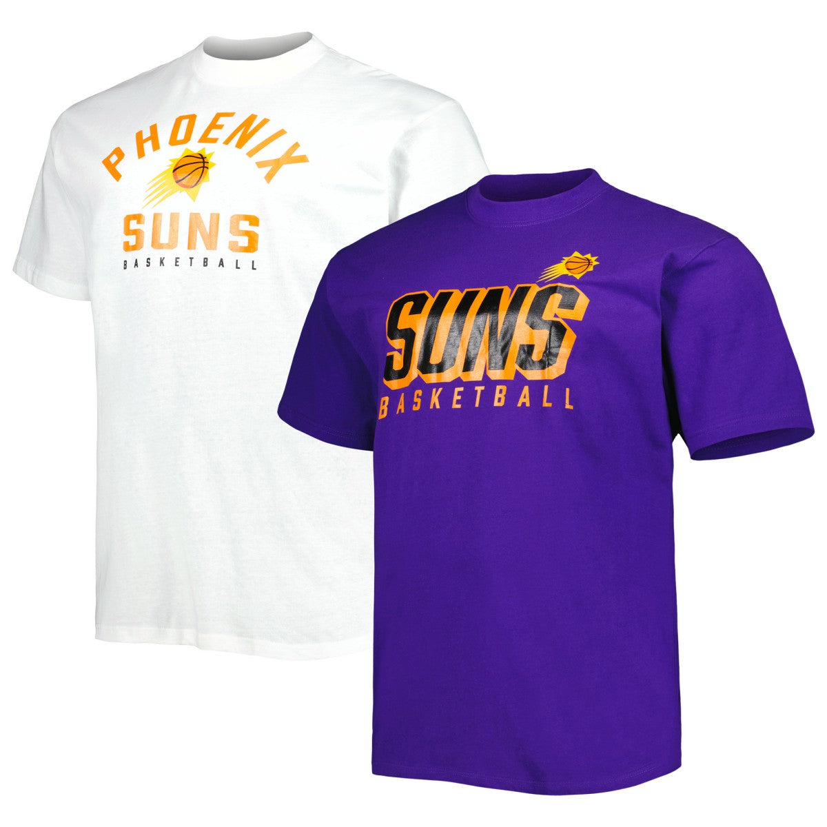 Phoenix Suns Big & Tall Two-Pack T-Shirt Set Purple/White - Fanatics