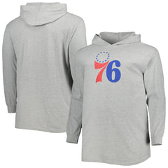 Philadelphia 76ers Big & Tall Pullover Hoodie Heather Gray - Fanatics