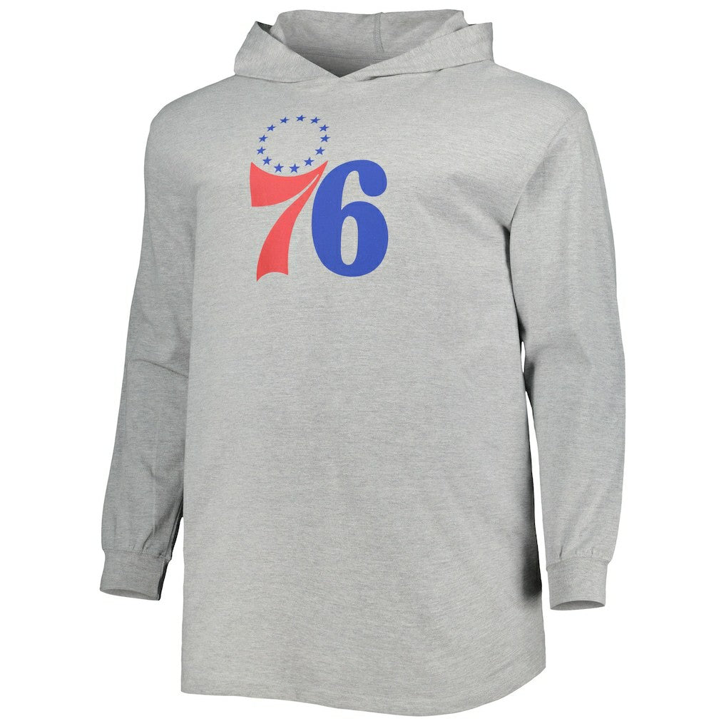 Philadelphia 76ers Big & Tall Pullover Hoodie Heather Gray - Fanatics